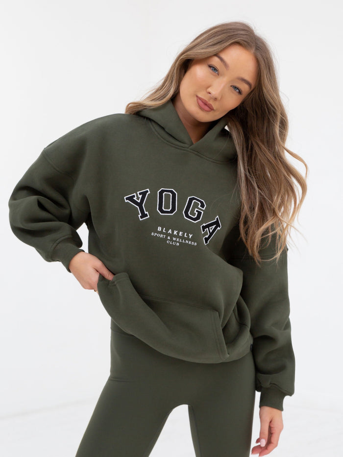 Yoga Oversized Hoodie - Khaki Green