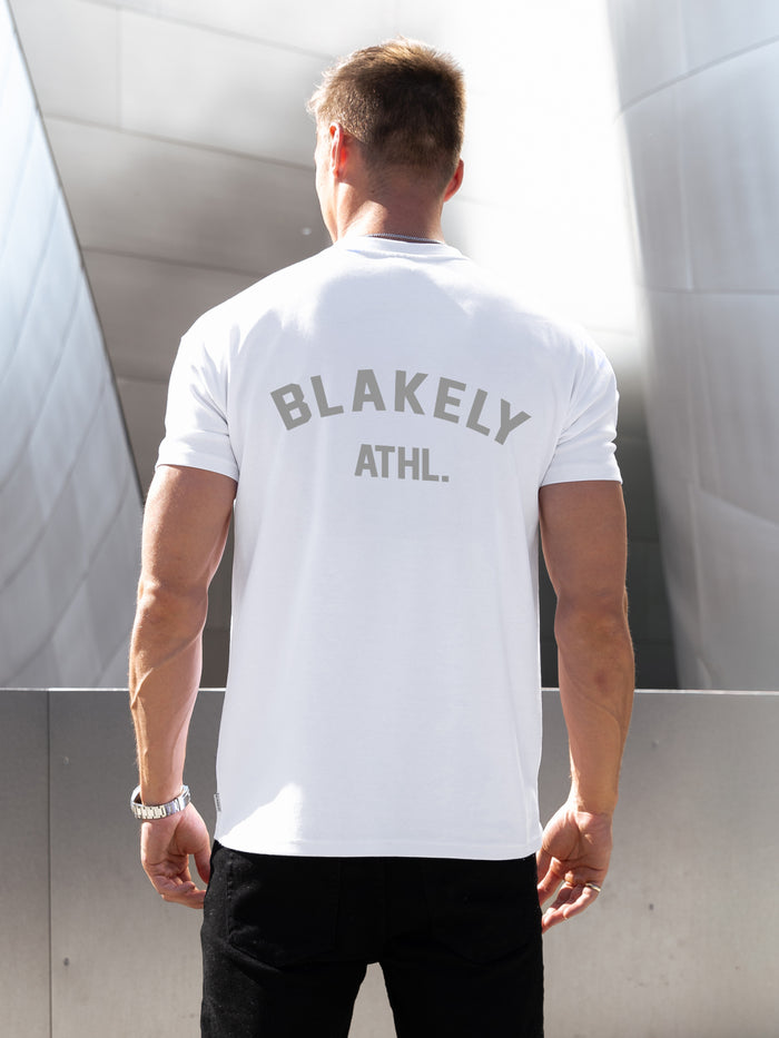 Zayd Relaxed T-Shirt - Flat White & Dusty Lilac