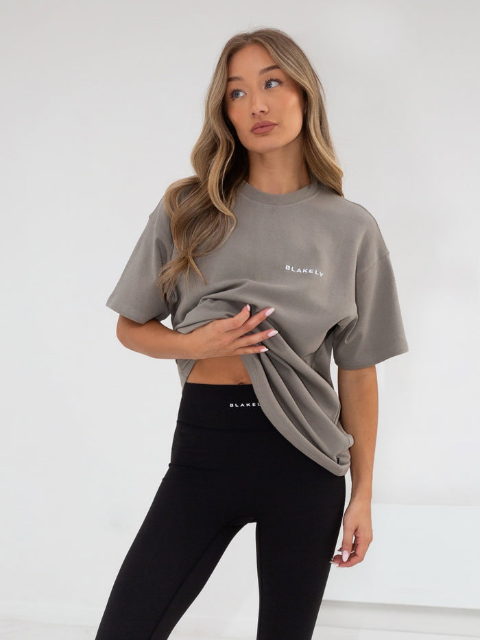 Series Oversized T-Shirt - Stone Grey