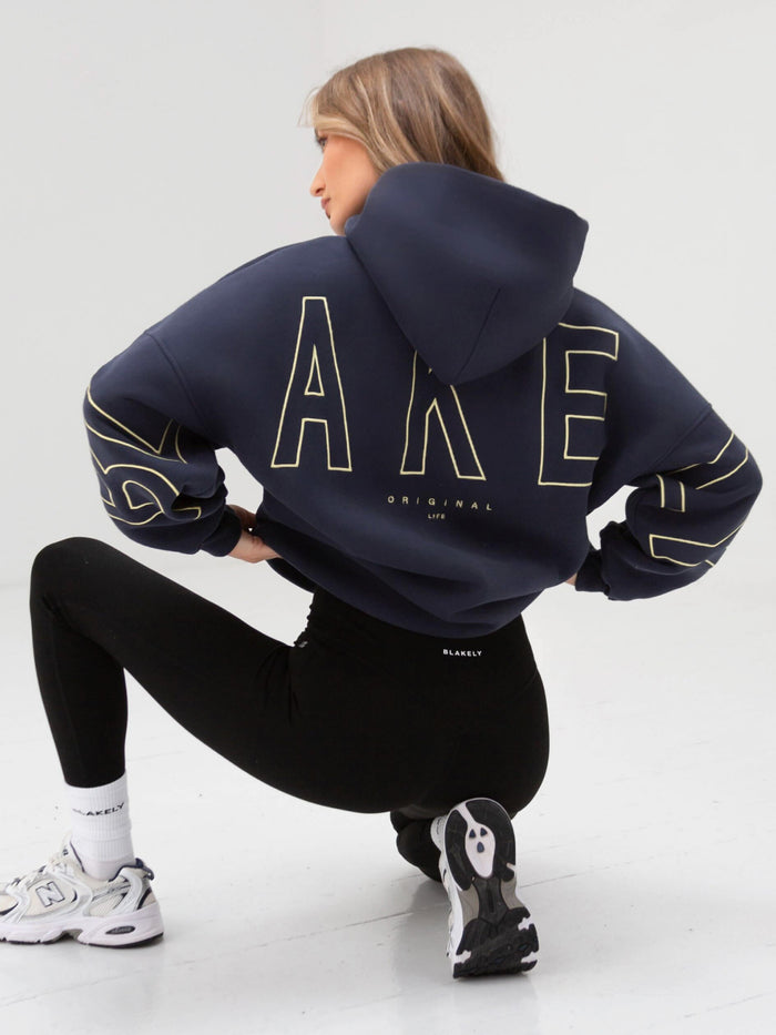 Embroidered Isabel Oversized Hoodie - Lemon