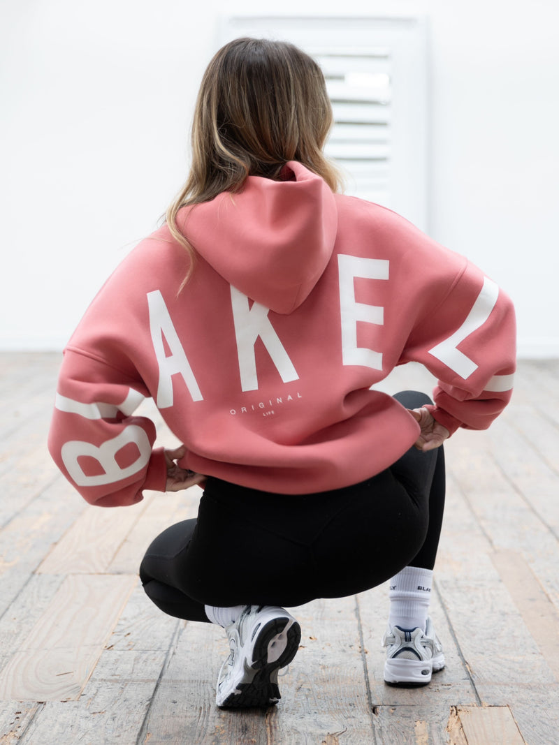 Isabel Hoodie & Leggings Set - Sunrise Coral & Black