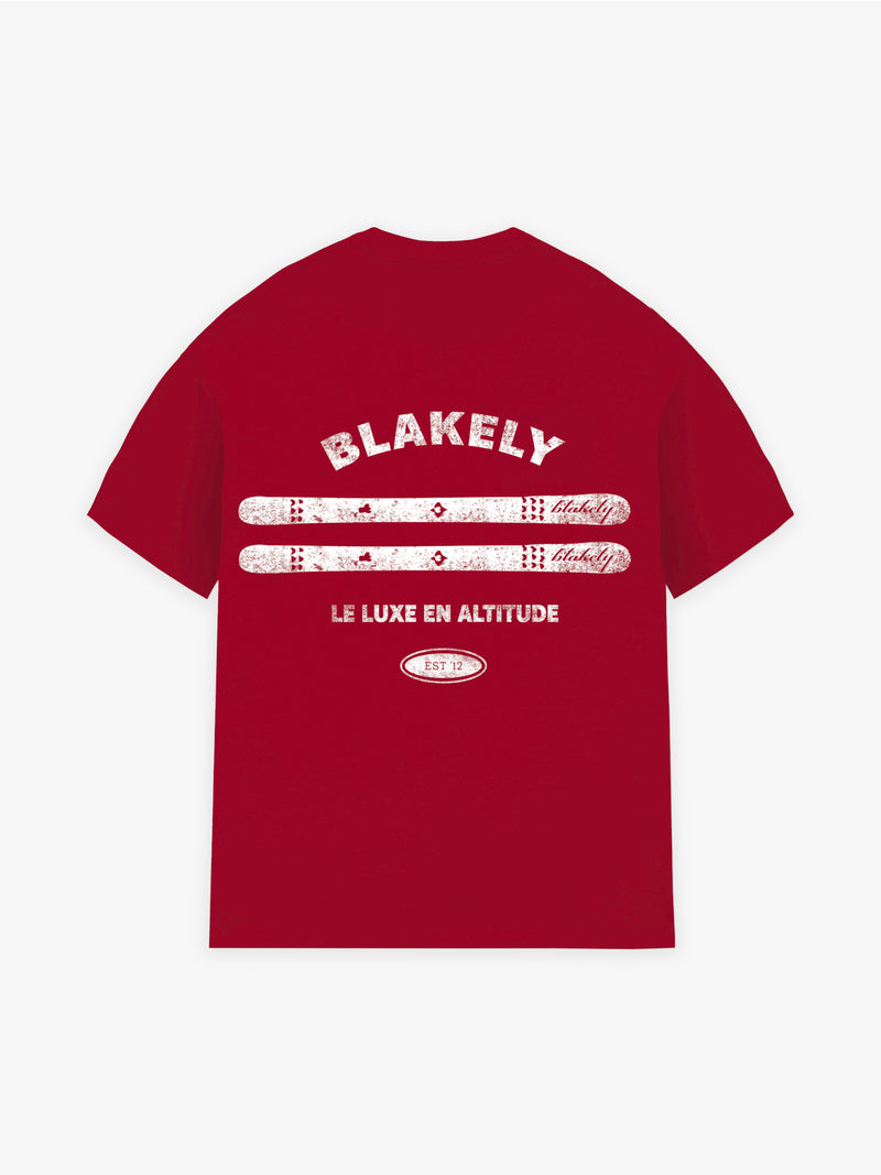 Sloane Ski Oversized T-Shirt - Cherry Red