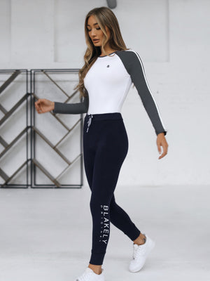 Bethan Bodysuit - White/Charcoal