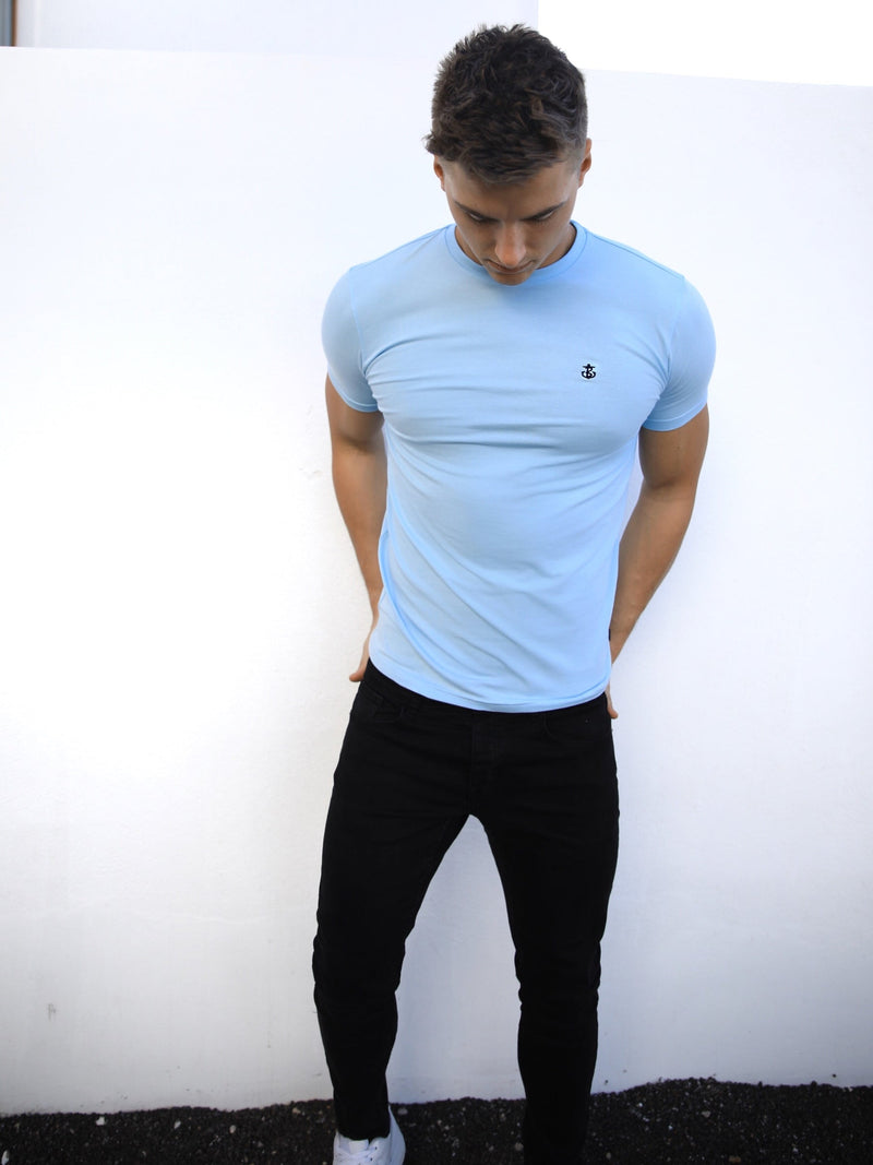 Buy Blakely Light Blue Cabopino Mens T-Shirt Free Shipping on
