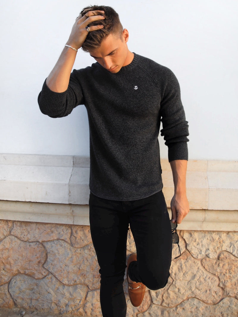 Olton Knit Sweater - Charcoal