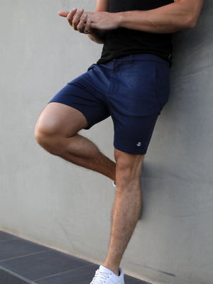 Sorrento Stretch Fit Shorts - Navy