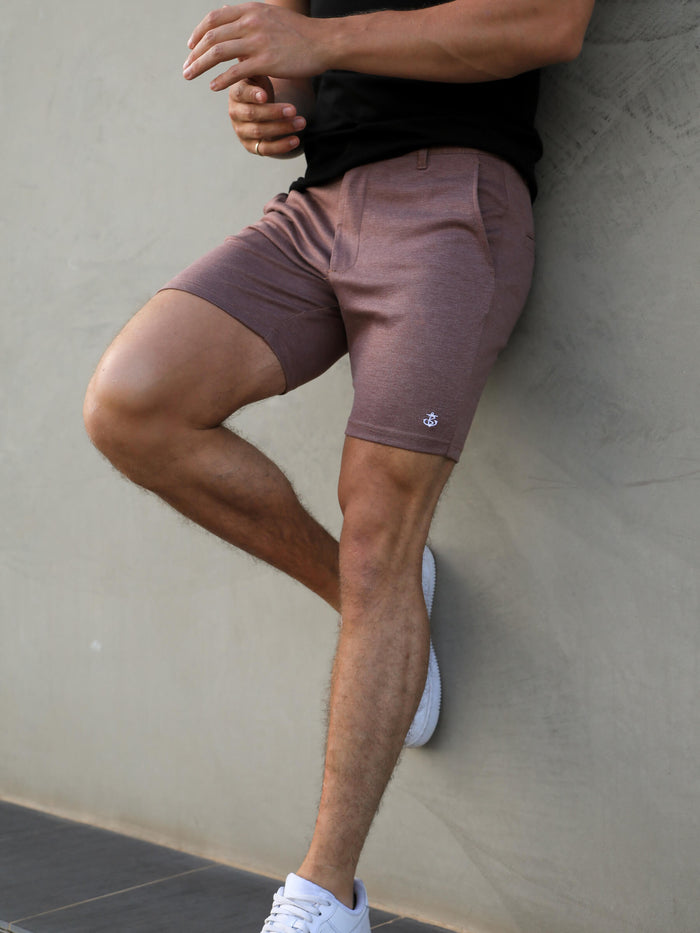Sorrento Stretch Fit Shorts - Burgundy