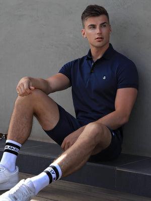 Sorrento Stretch Fit Shorts - Navy