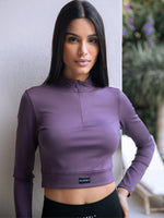Layla 1/4 Zip Top - Purple