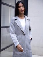 Mabel Tailored Longline Coat - Grey