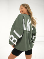 Isabel Oversized Jumper - Khaki Green