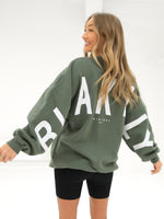 Isabel Oversized Jumper - Khaki Green