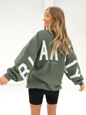 Isabel Oversized Jumper - Khaki Green