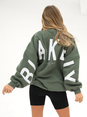 Isabel Oversized Jumper - Khaki Green