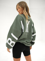 Isabel Oversized Jumper - Khaki Green