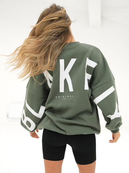 Isabel Oversized Jumper - Khaki Green