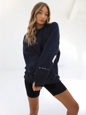 Isabel Oversized Jumper - Navy