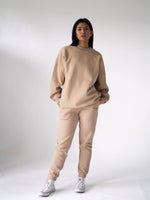 LDN Womens Oversized Jumper - Tan