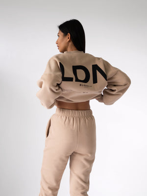LDN Womens Oversized Jumper - Tan