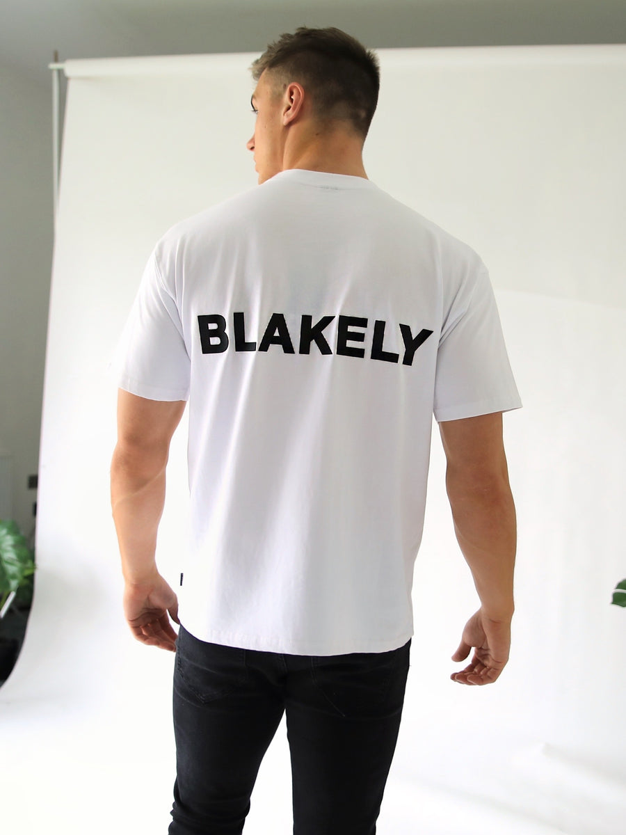 BLK Blackout Oversized T-Shirt - White
