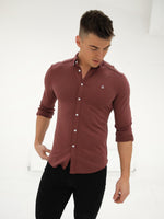 Byron Brushed Soft Shirt - Burgundy