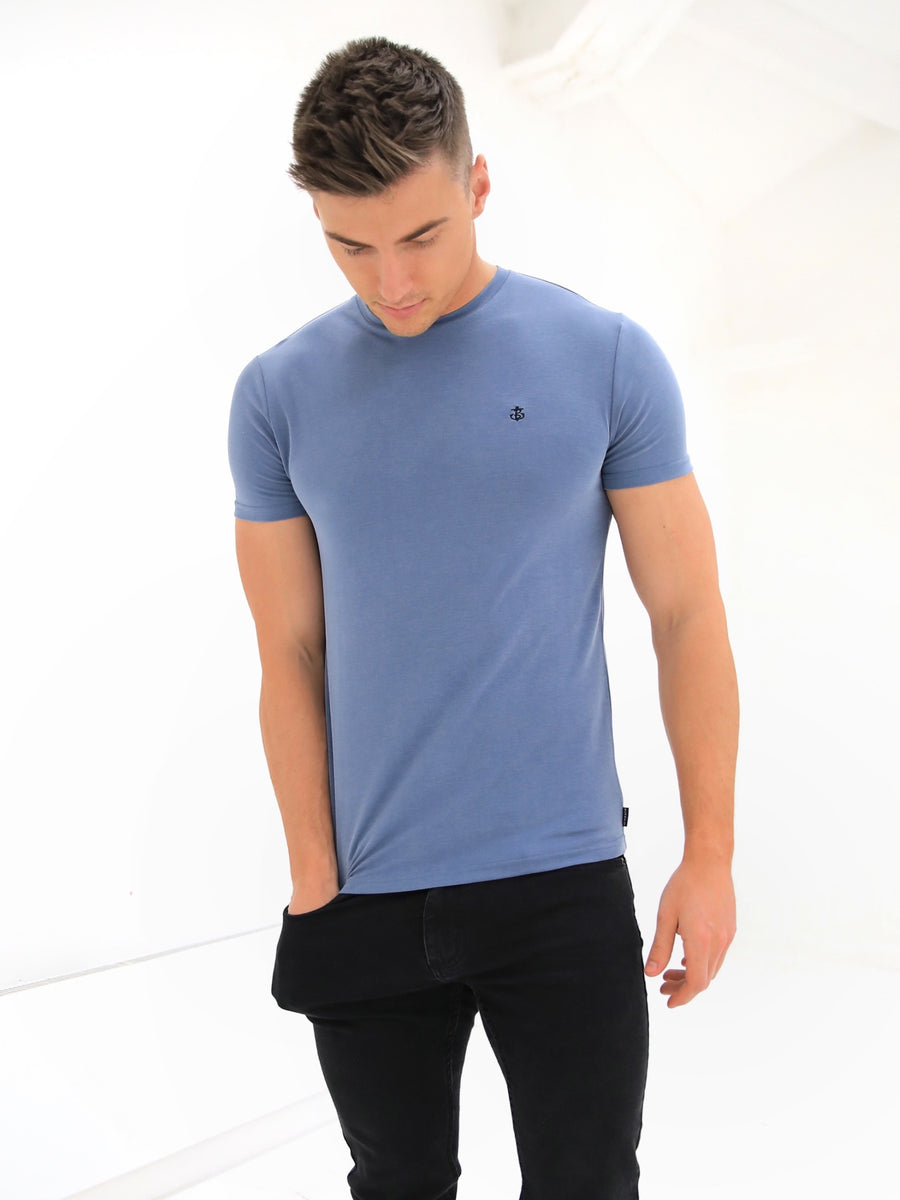 Rowan Brushed Soft T-Shirt - Dusty Blue