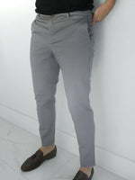 Cavill Slim Fit Tailored Chinos - Grey