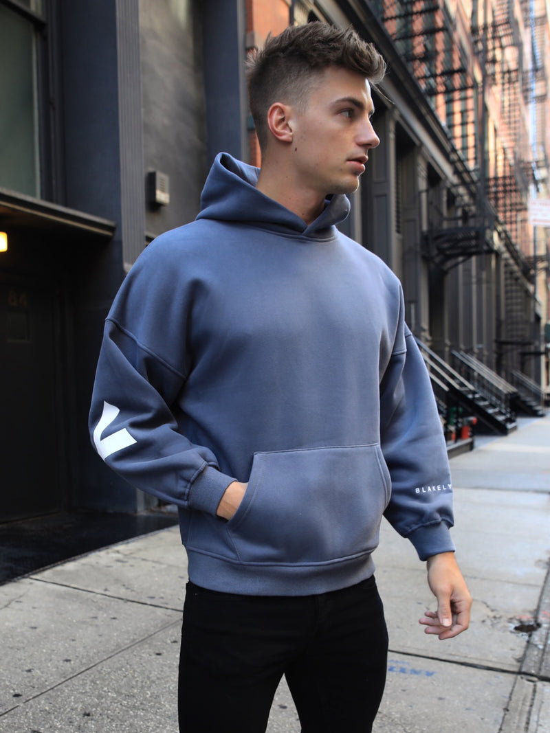 Idris Oversized Hoodie - Blue