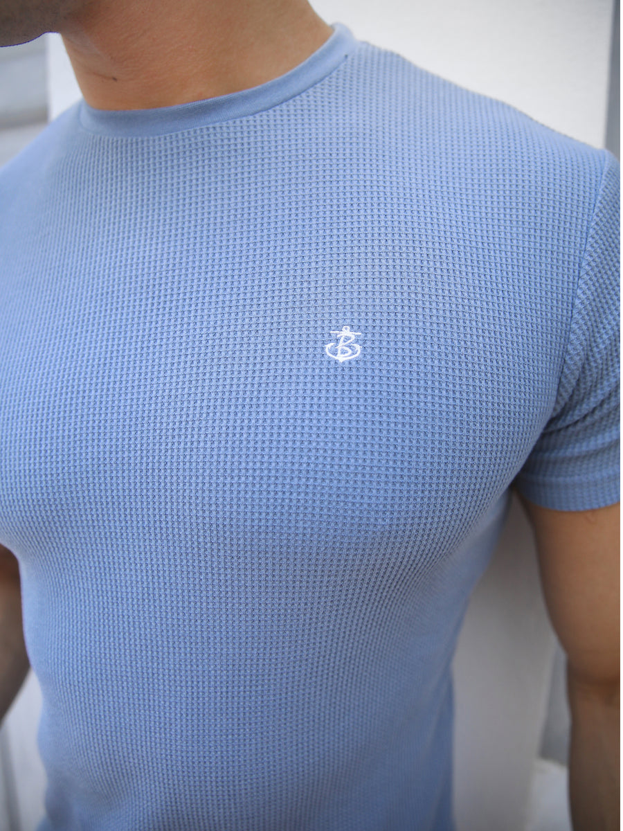 Akka Textured T-Shirt - Light Blue