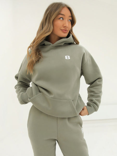 Blakely London Womens Oversized Hoodie - Olive