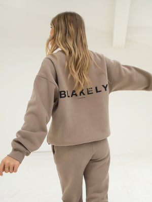 Blakely London Womens Oversized Jumper - Brown