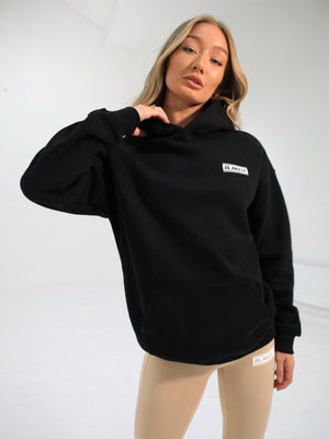 Relay Womens Oversized Hoodie - Black