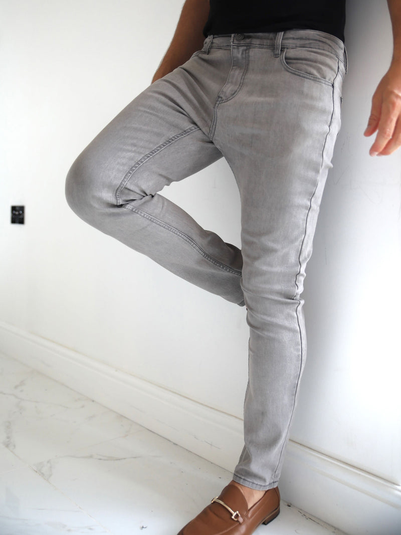 Buy Mens Grey Slim Jeans Free delivery on orders over