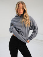 Acetic Oversized Hoodie - Grey Acid Wash