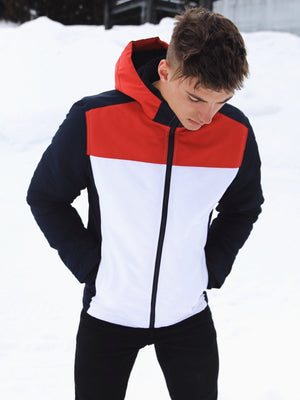 Atlanta 90 Coat - Red/Navy/White