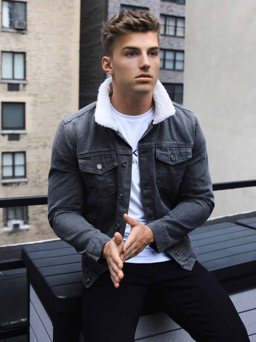 Relaxed Fit Denim Jacket - Denim gray - Men | H&M US