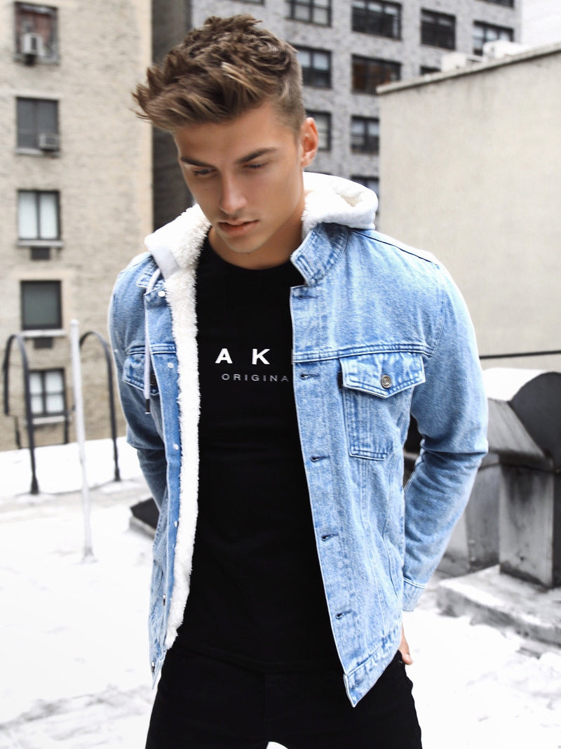 Buy Camden Mens Light Blue Hooded Denim Jacket Free delivery on orders over 199 Blakely Clothing US