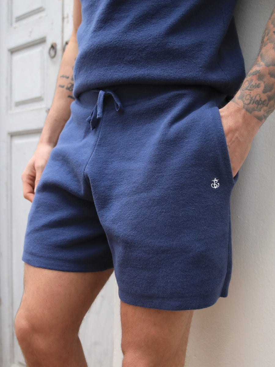 Riad Knitted Shorts - Blue
