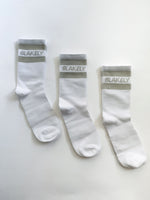 Signature Socks 3 Pack - Stone