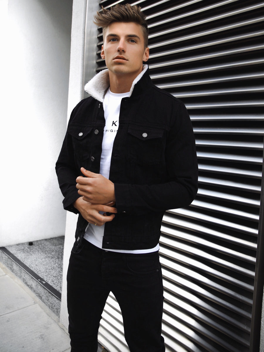 Black Morris oversized denim jacket | Acne Studios | MATCHES UK