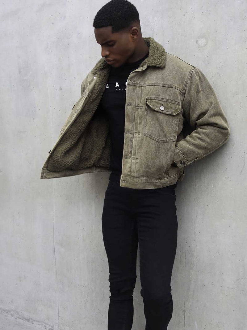 Rapha Oversized Denim Jacket - Army Green