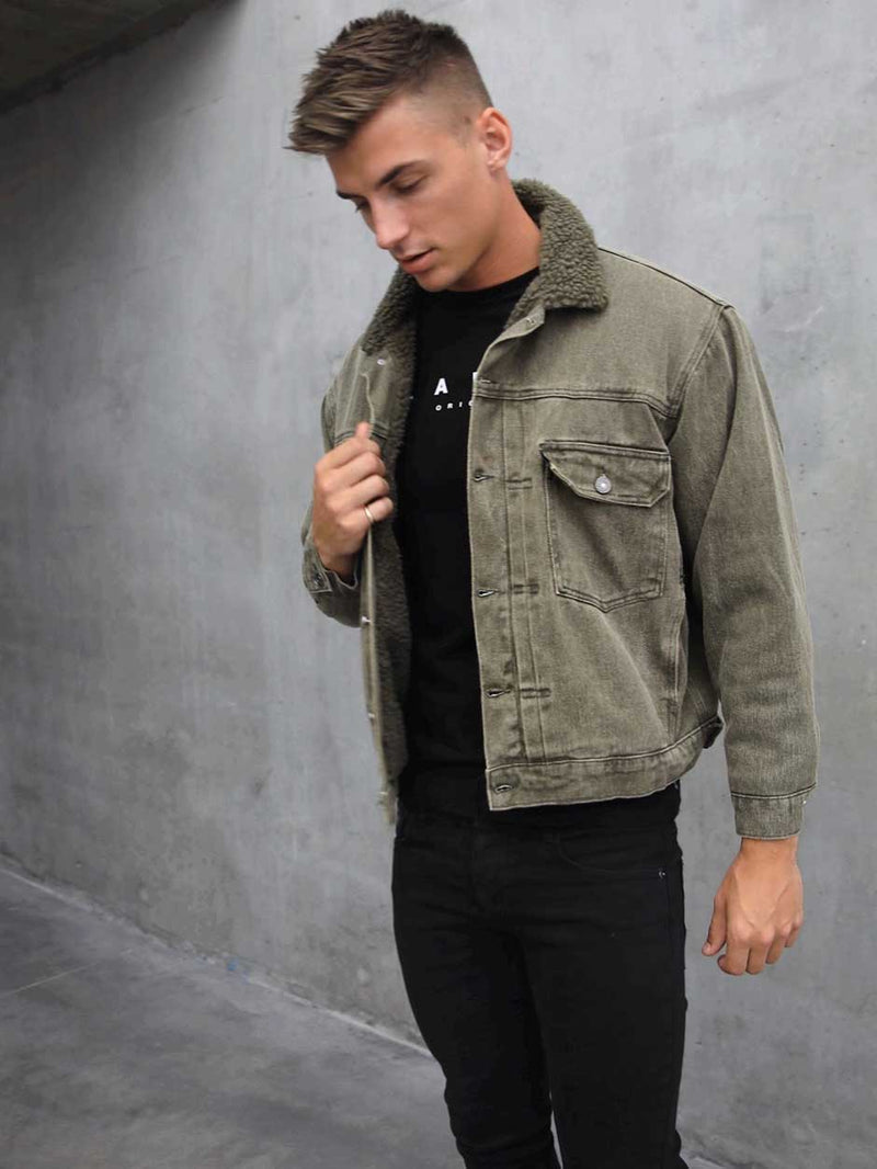 Rapha Oversized Denim Jacket - Army Green