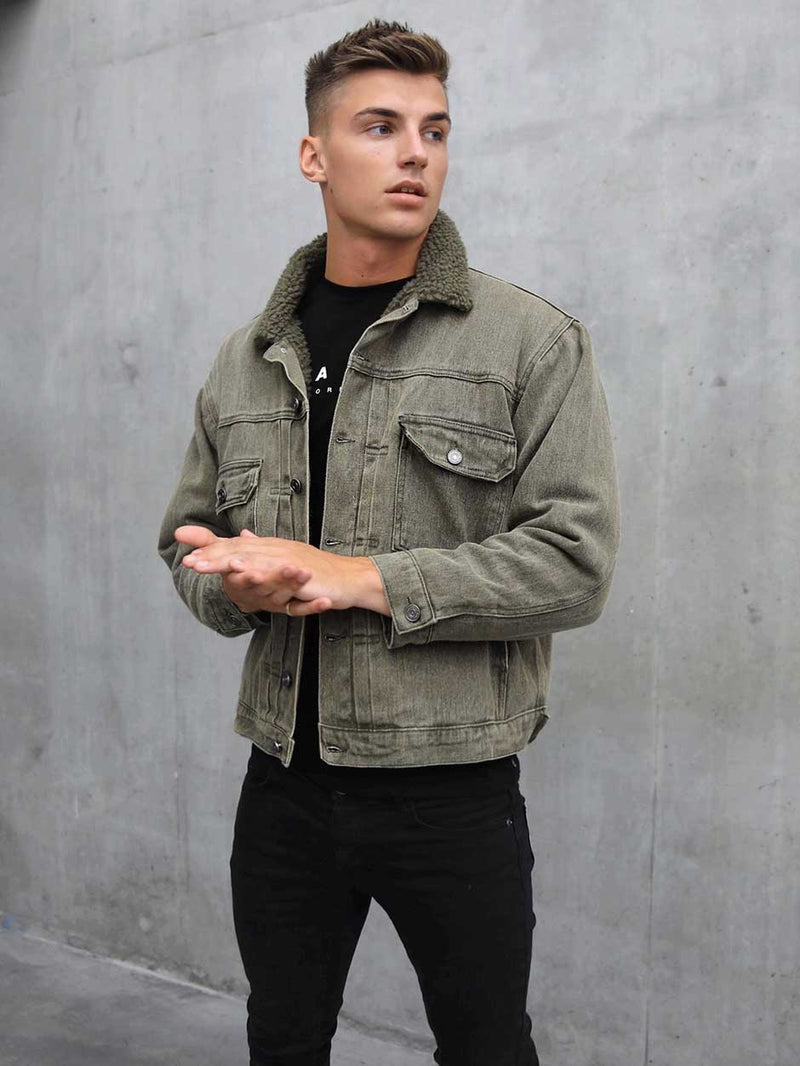 Rapha Oversized Denim Jacket - Army Green