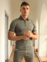 Midar Check Polo Shirt - Gold